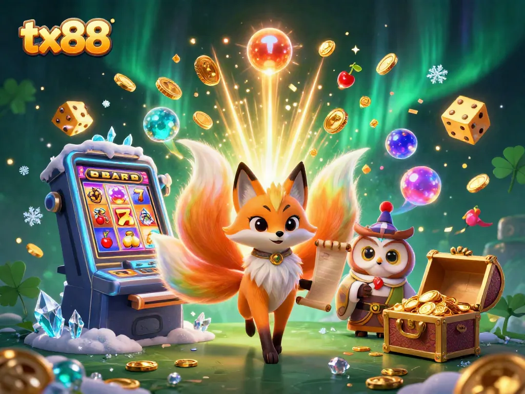 Experience thrilling wins at tx88 with vibrant 3D characters and dynamic casino elements bursting with joy.