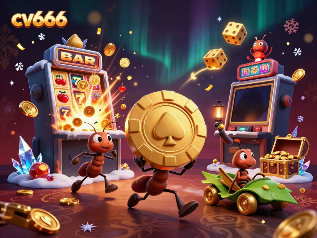 Experience the vibrant thrills of cv666 casino gaming with a heist by charming ants and golden treasures.