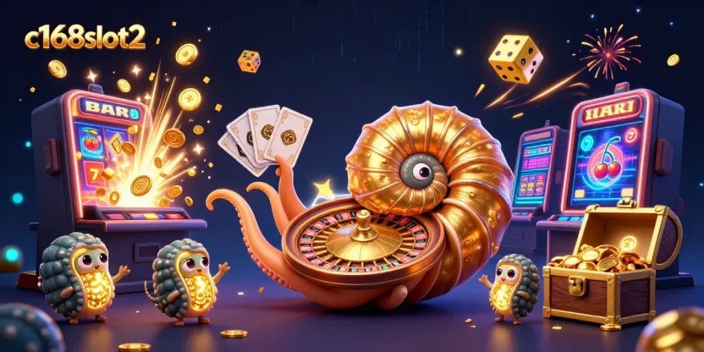 Experience thrilling gameplay with c168slot2, featuring 3D characters and vibrant casino elements.