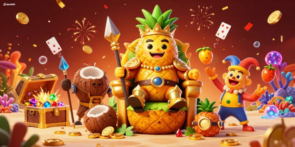 Join the fun at sunwin's vibrant online casino with a festive beach scene full of colorful treasures.