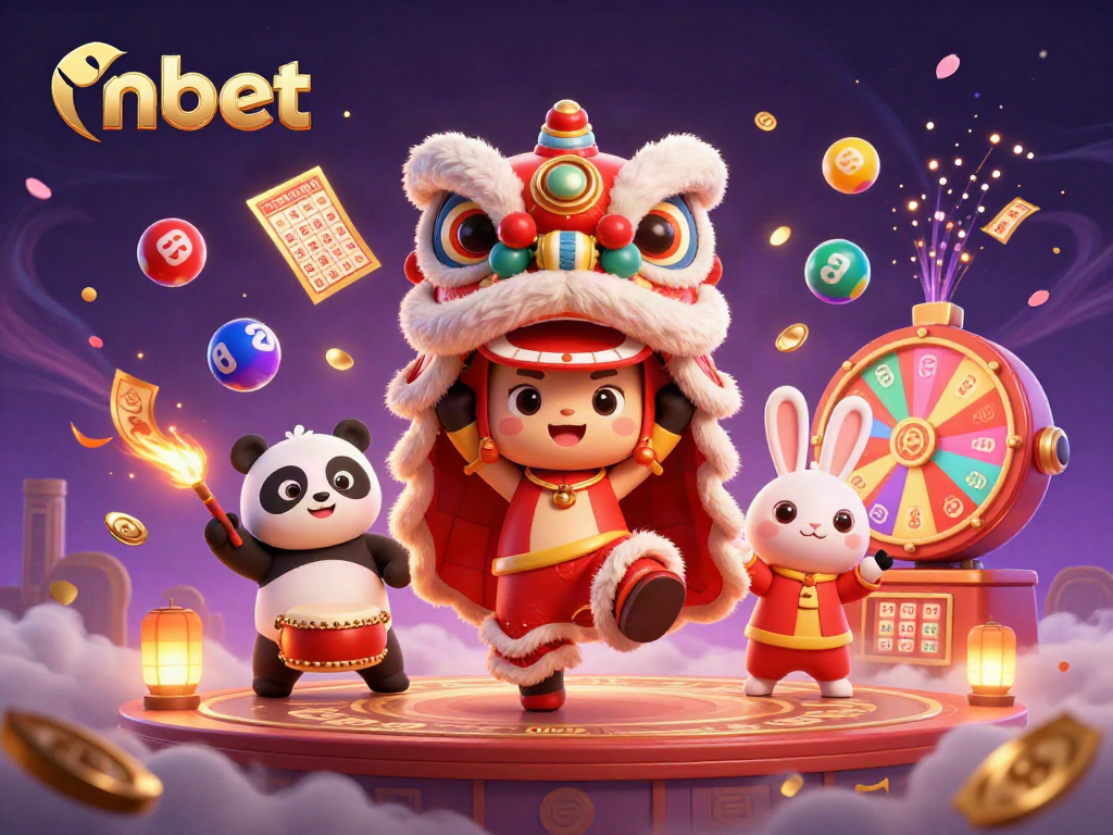Experience the excitement of nbet with a dynamic scene of gambling fun featuring lively cartoon characters.
