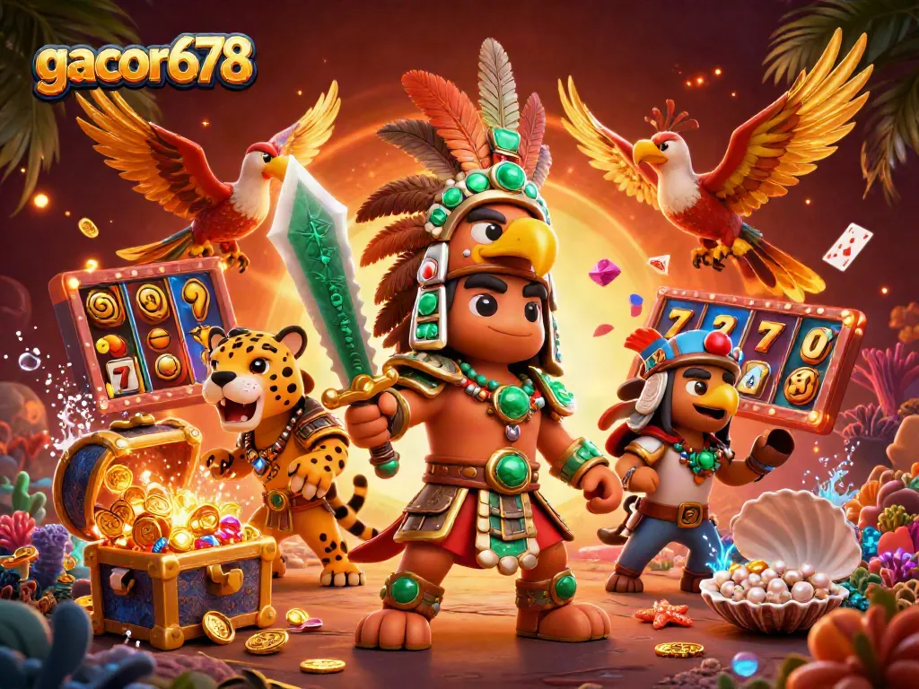 Engage with gacor678 through an exciting online slot adventure featuring dynamic Aztec warriors.