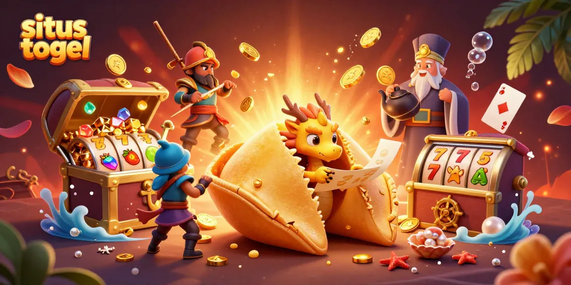Engage with situs togel in a vibrant casino-themed illustration featuring unique characters and game elements.