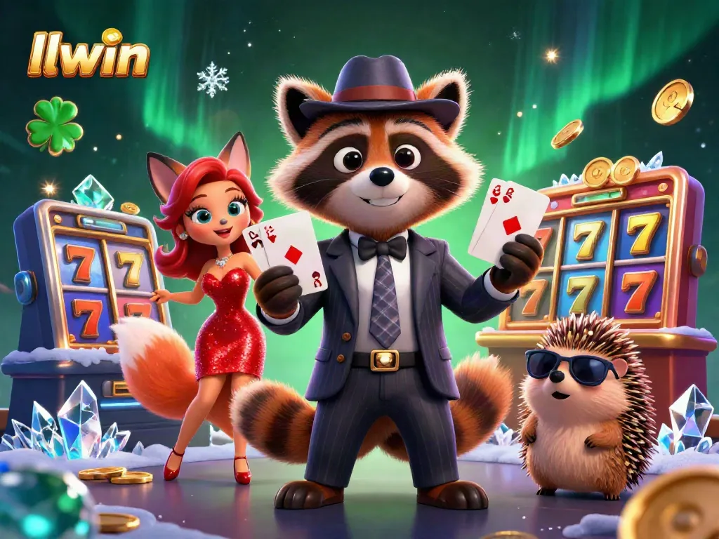 Experience thrilling gameplay at llwin with charming characters enjoying vibrant slot machines in 3D.