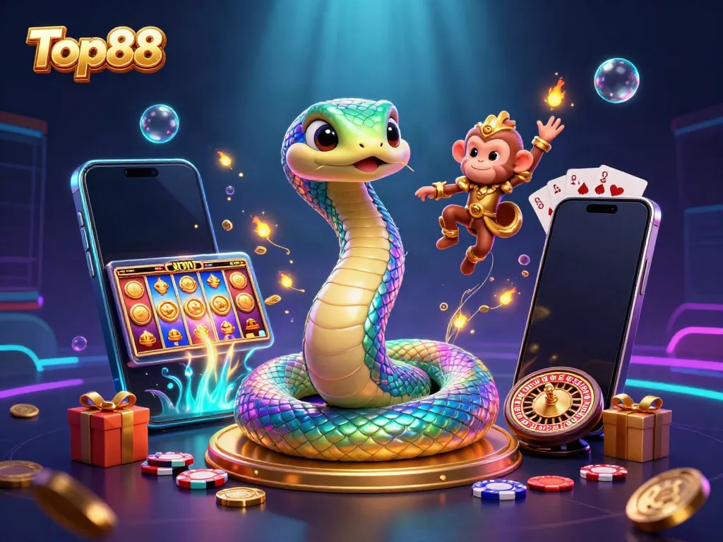 Play immersive Top88 casino experience with vibrant 3D characters and dynamic game elements.