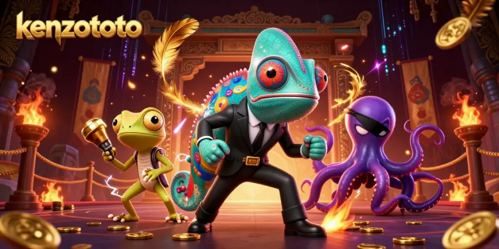 Win big with kenzototo's thrilling 3D casino adventure featuring vibrant characters and gambling excitement.