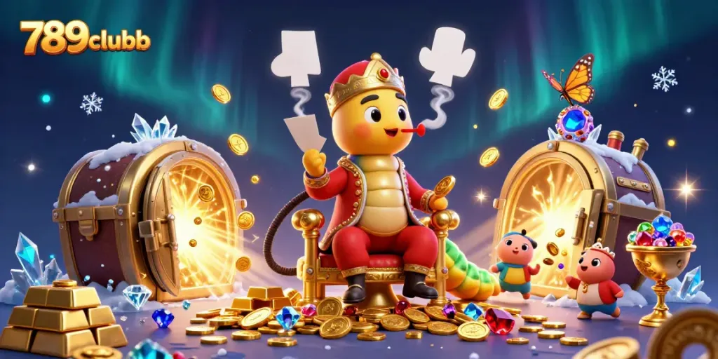 Experience the vibrant world of 789clubb with imaginative casino elements in a captivating 3D illustration.