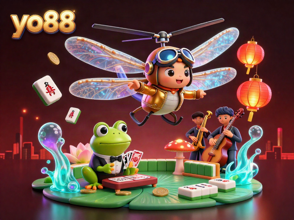 Experience exciting gaming with yo88 at this vibrant lily pad casino scene.