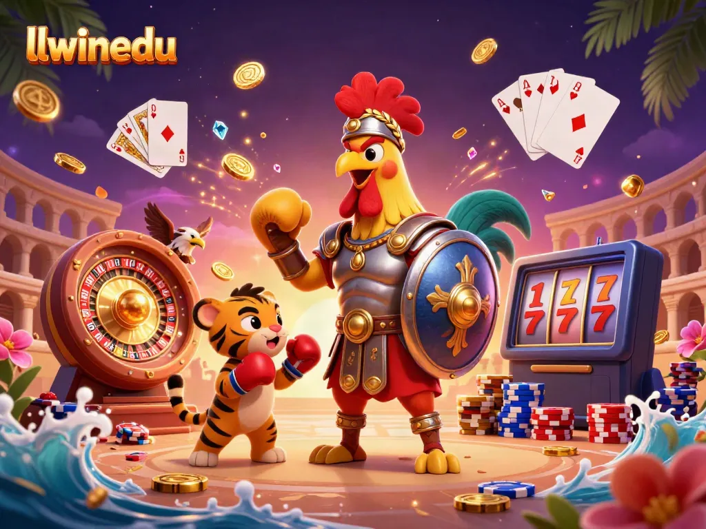 Experience thrilling gaming action at llwinedu with vibrant characters and dynamic casino elements.
