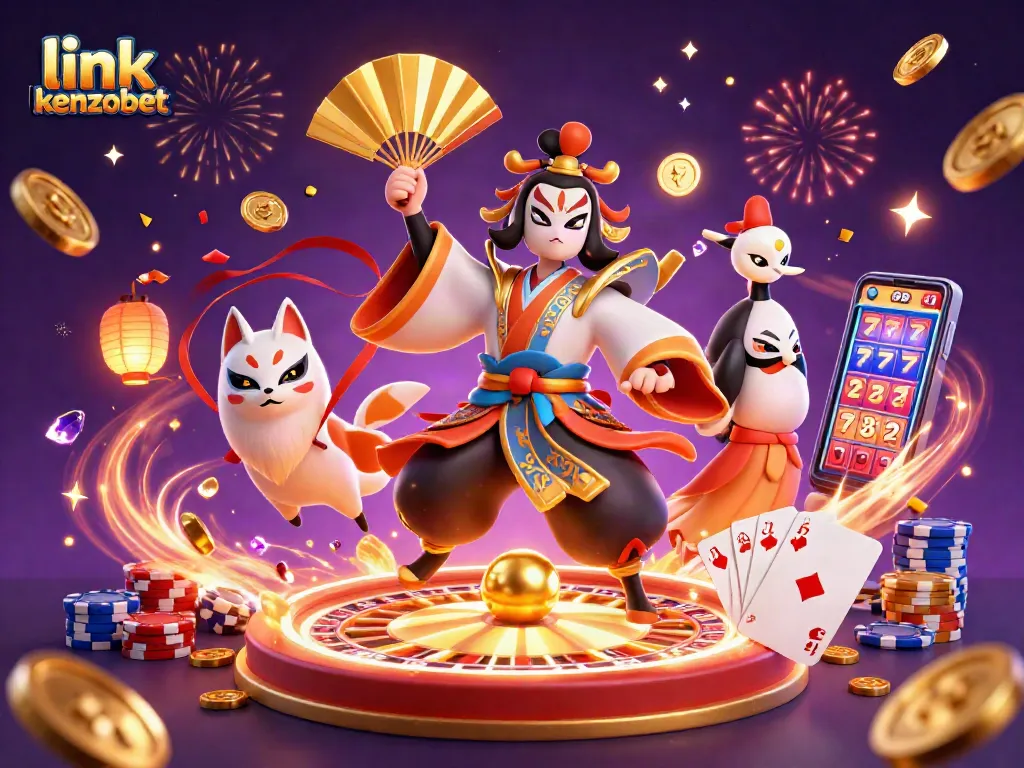 Win with link kenzobet as a kabuki warrior spins the roulette and celebrates big jackpots!