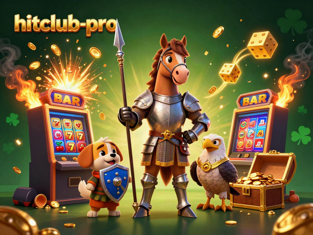 Engage with hitclub-pro's vibrant casino adventure featuring dynamic slot elements and medieval characters.