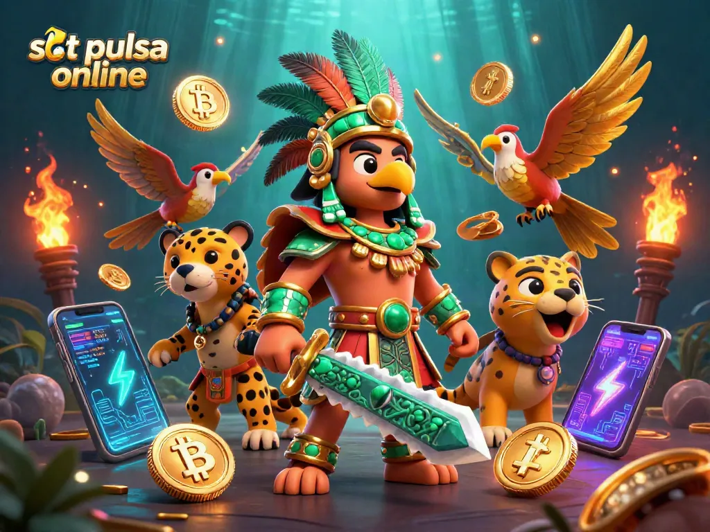 Engage in thrilling slot pulsa online gameplay with iconic Aztec warriors and crypto treasures.