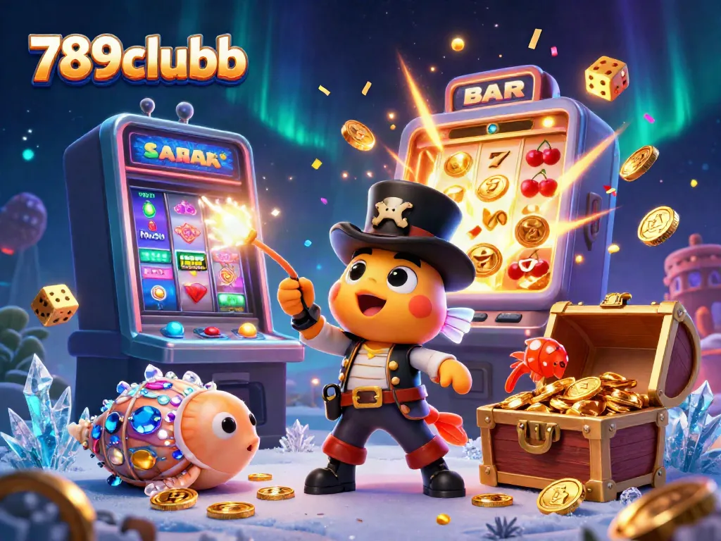 Experience thrilling moments with 789clubb as deep-sea characters attract golden coins in an exciting casino scene.