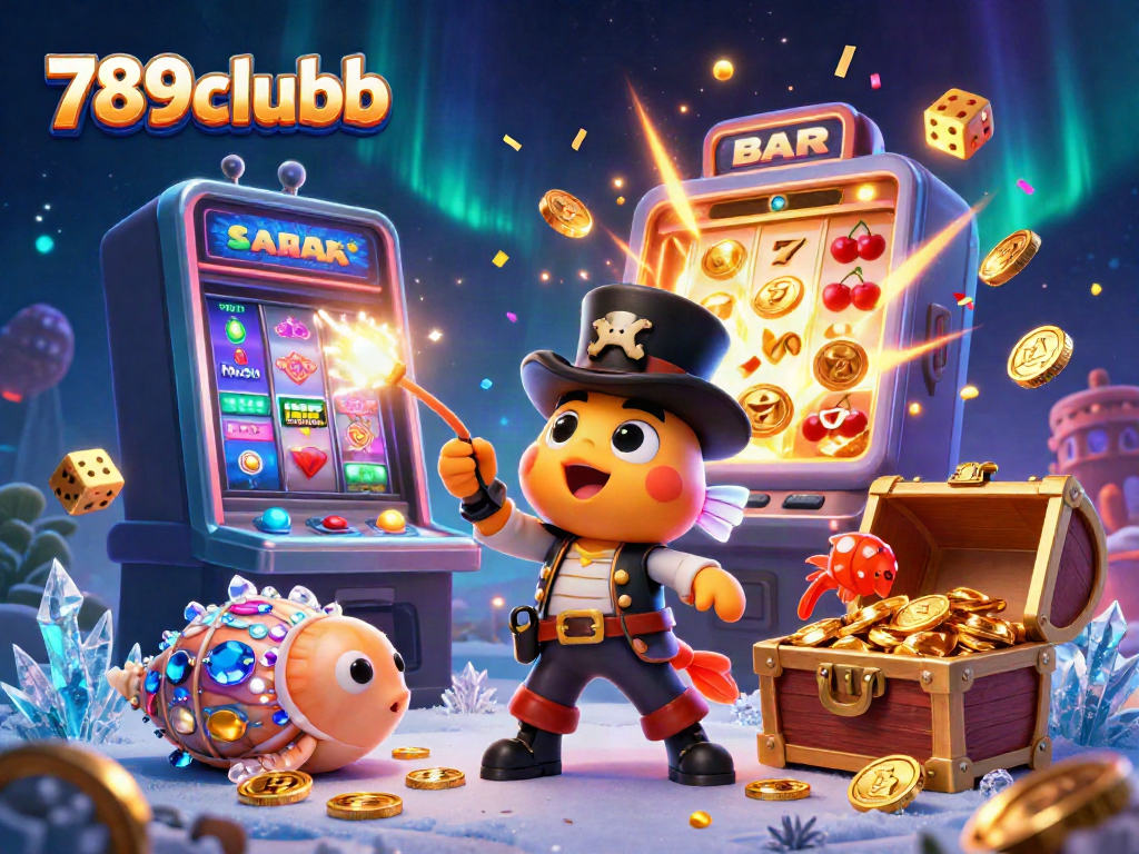 Experience thrilling moments with 789clubb as deep-sea characters attract golden coins in an exciting casino scene.