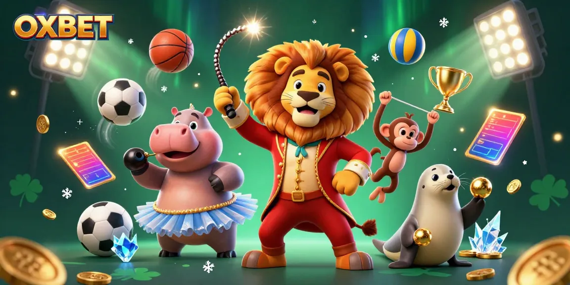 Experience thrilling sports betting excitement with OXBET's dynamic circus scene full of energy and fun.